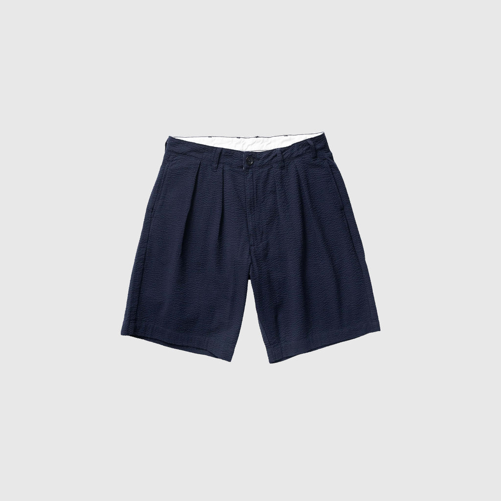 Service Works Seersucker Part Timer Shorts - Dark Navy - Front