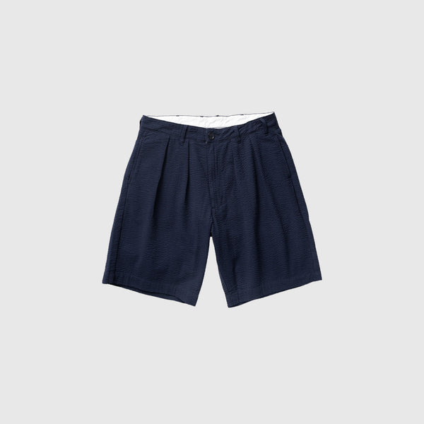 Service Works Seersucker Part Timer Shorts - Dark Navy - Front