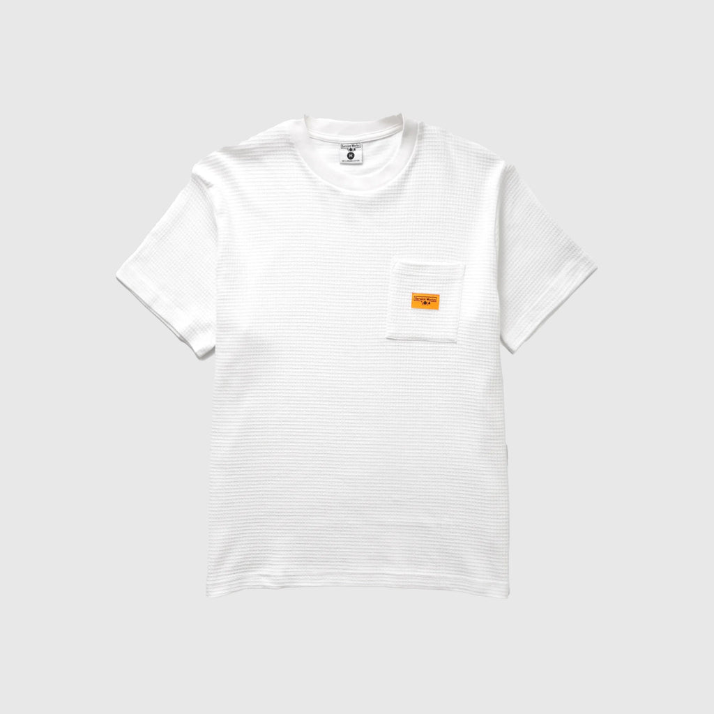 Service Works Waffle Pocket Tee - White - Front