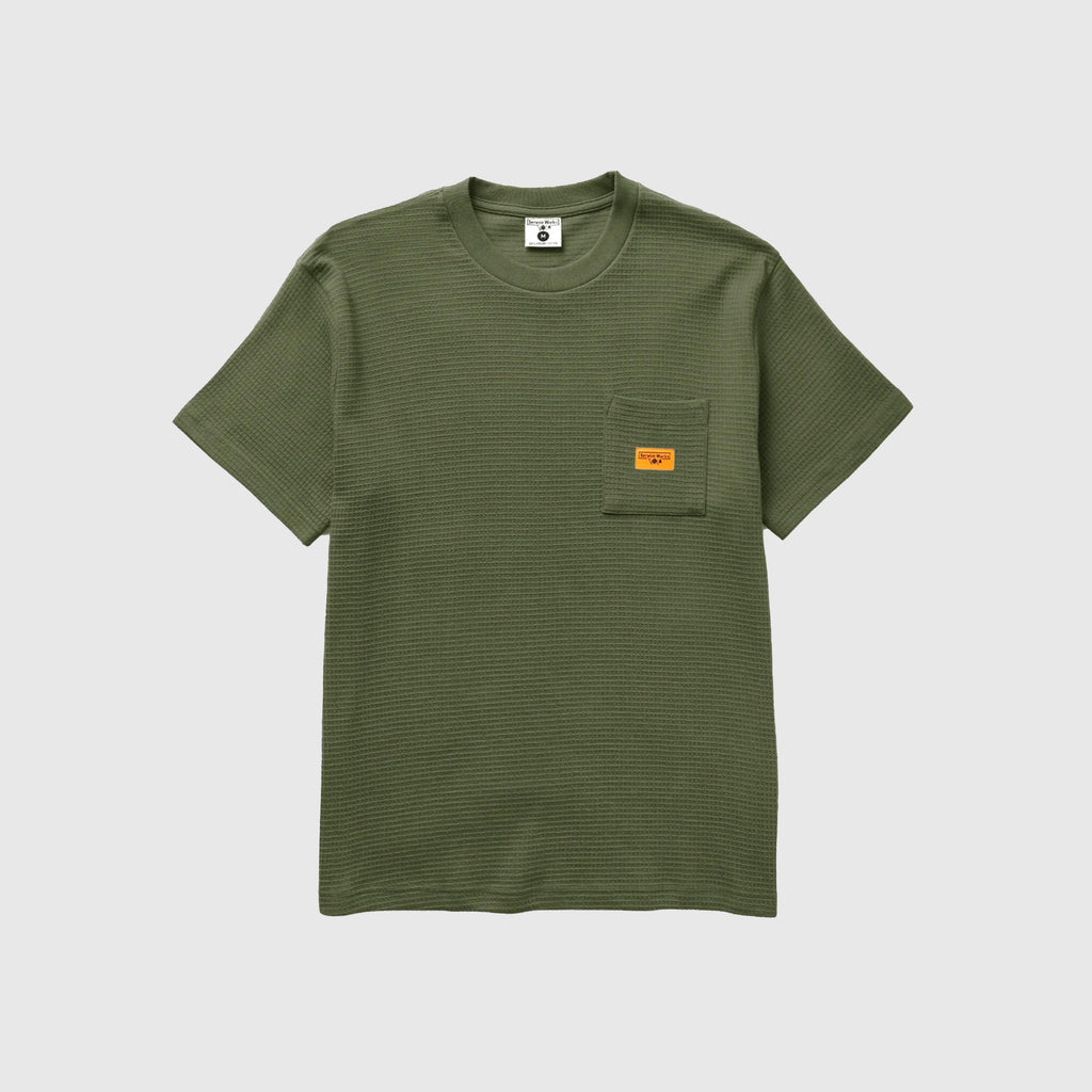 Service Works Waffle Pocket Tee - Olive - Front