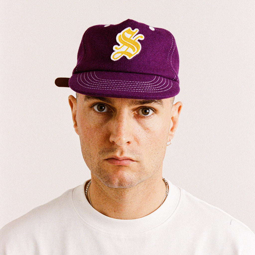 Someday Olde English Ballcap - Violet Purple - Front On Shot