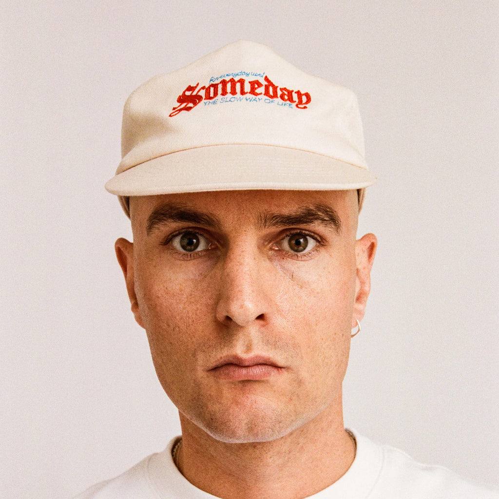 Someday “Slow Way” Ballcap - Coconut Cream - Front On Shot
