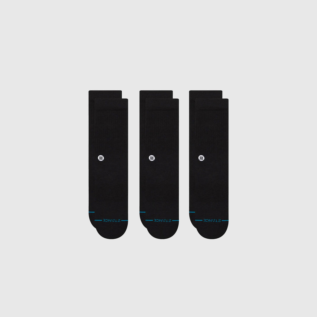 Stance Icon 3 Pack Socks - Black