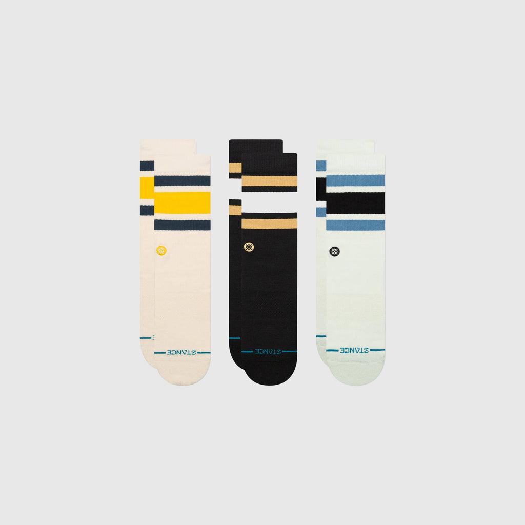 Stance The Boyd 3 Pack Socks - Cream