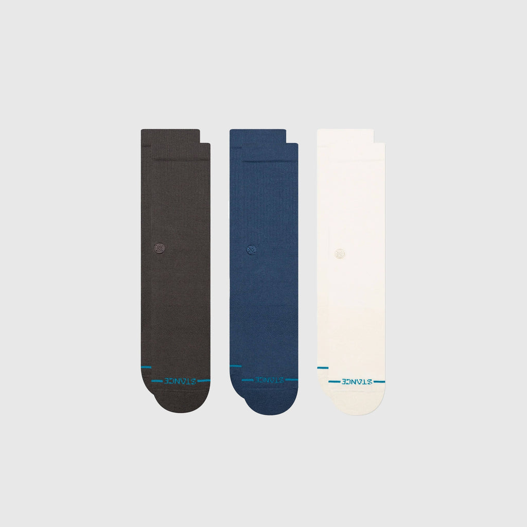 Stance Icon 3 Pack Socks - Charcoal