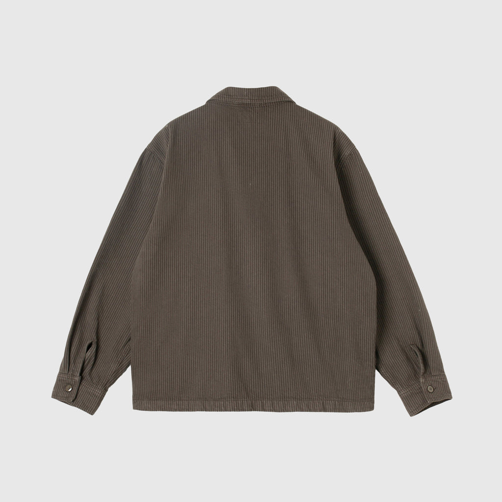 Stan Ray Zip Shirt - Overdyed Charcoal Hickory - Back