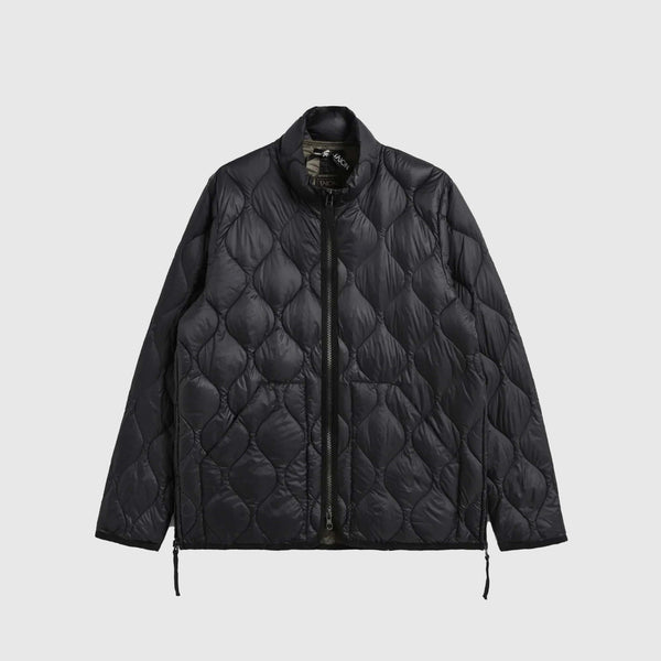 Taion Military HI Neck W-ZIP Down Jacket - Black - Front