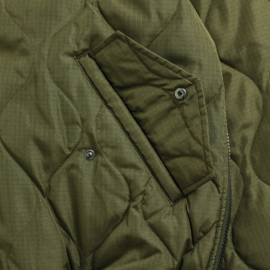 Taion Military MA-1 Down Jacket - Dark Olive - Front Close Up