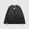 Taion Military W-ZIP V Neck Down Jacket - Black - Front