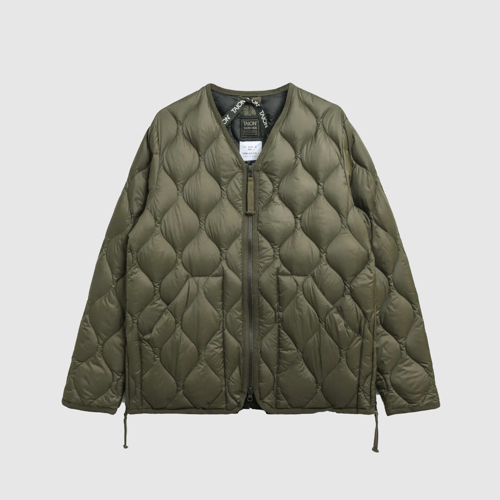 Taion Military MA-1 Down Jacket - Dark Olive - Front