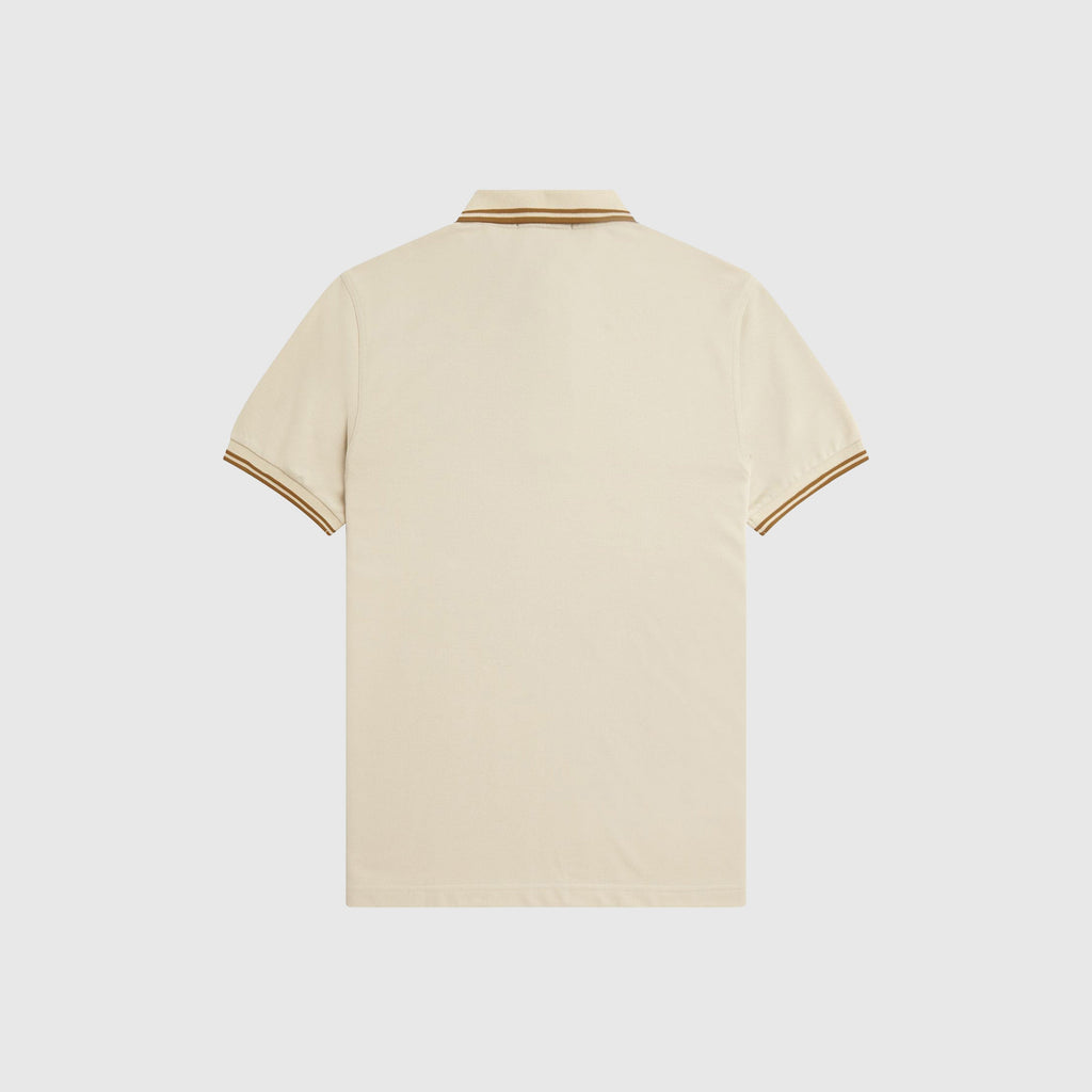 Twin Tipped Fred Perry Shirt - Oatmeal - Back