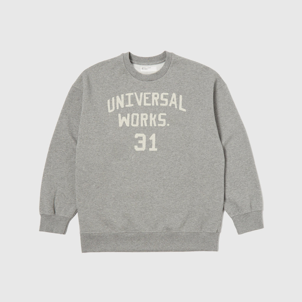 Universal Works Loose Sweatshirt - Grey Marl - Front