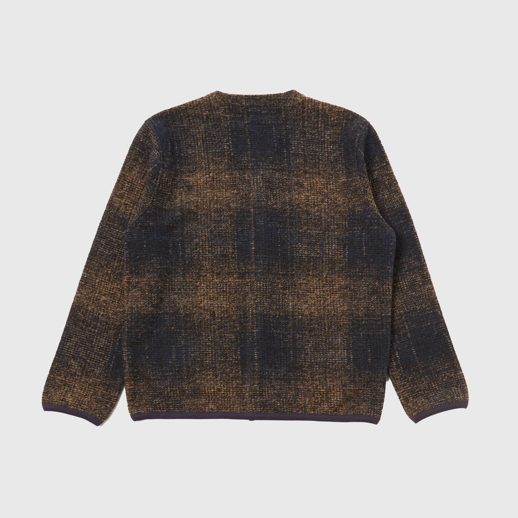 Universal Works Cardigan - Navy / Sand - Back