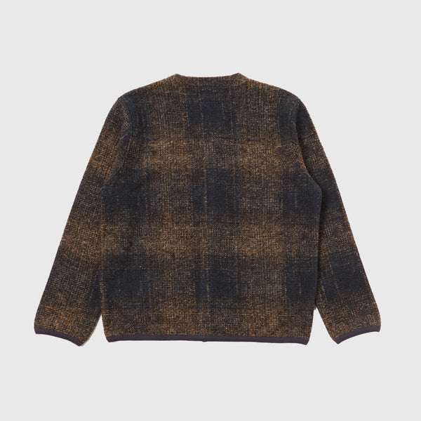Universal Works Cardigan - Navy / Sand - Back