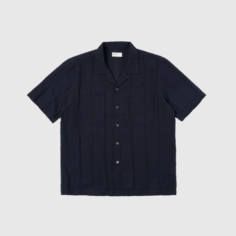 Universal Works Sal Road Shirt - Navy - Front