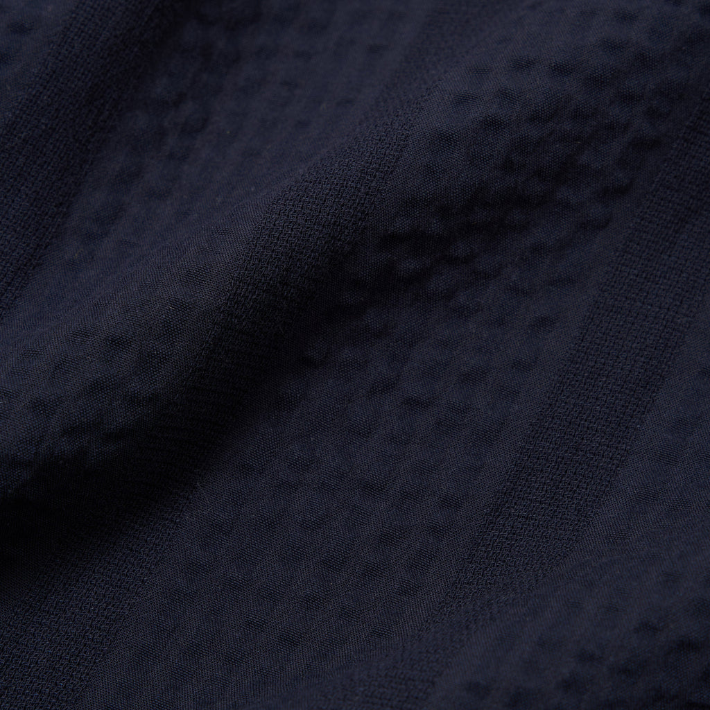 Universal Works Sal Road Shirt - Navy - Close Up