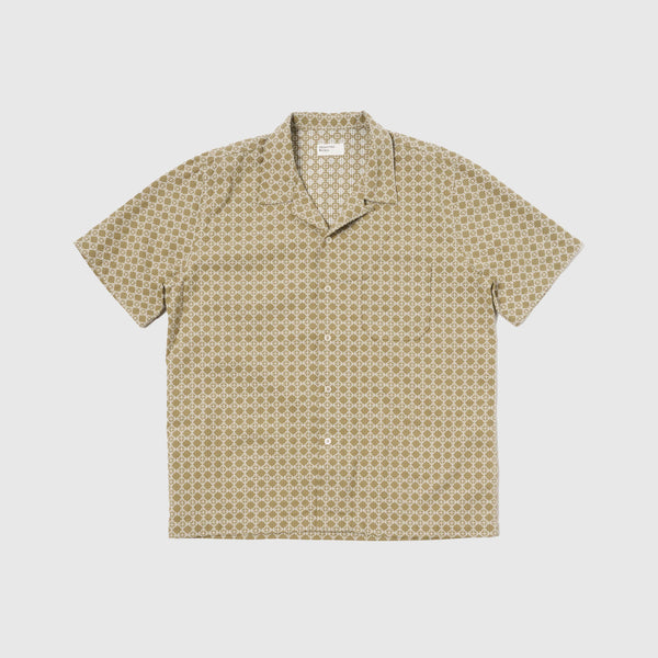 Universal Works Road Shirt - Sand / White - Front