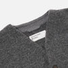 Universal Works Cardigan - Grey Marl - Front Close Up