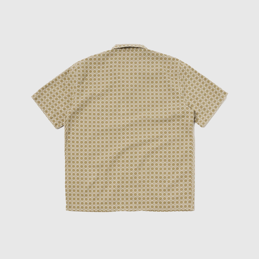 Universal Works Road Shirt - Sand / White - Back