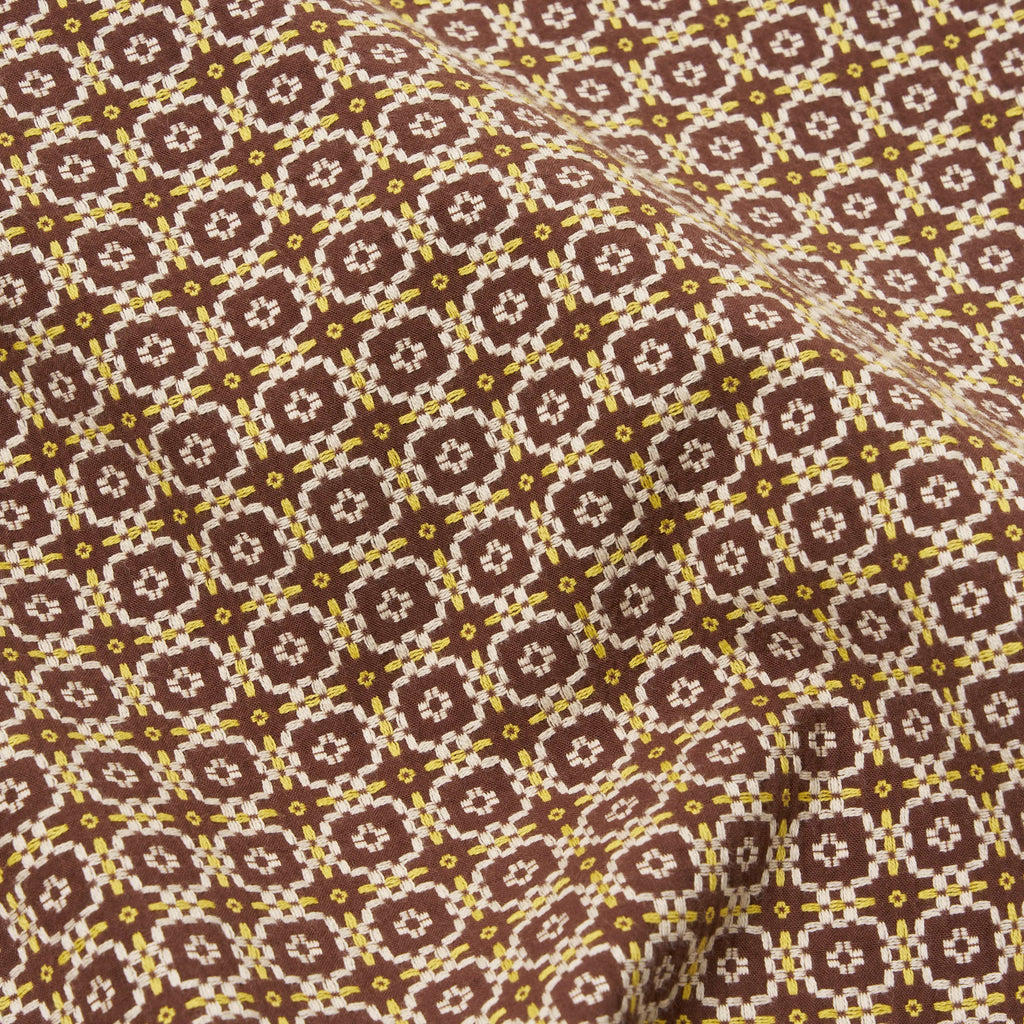 Universal Works Road Shirt - Brown - Close Up