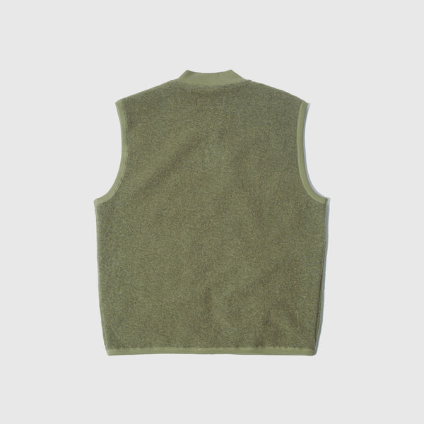 Universal Works Zip Waistcoat - Lovat - Back
