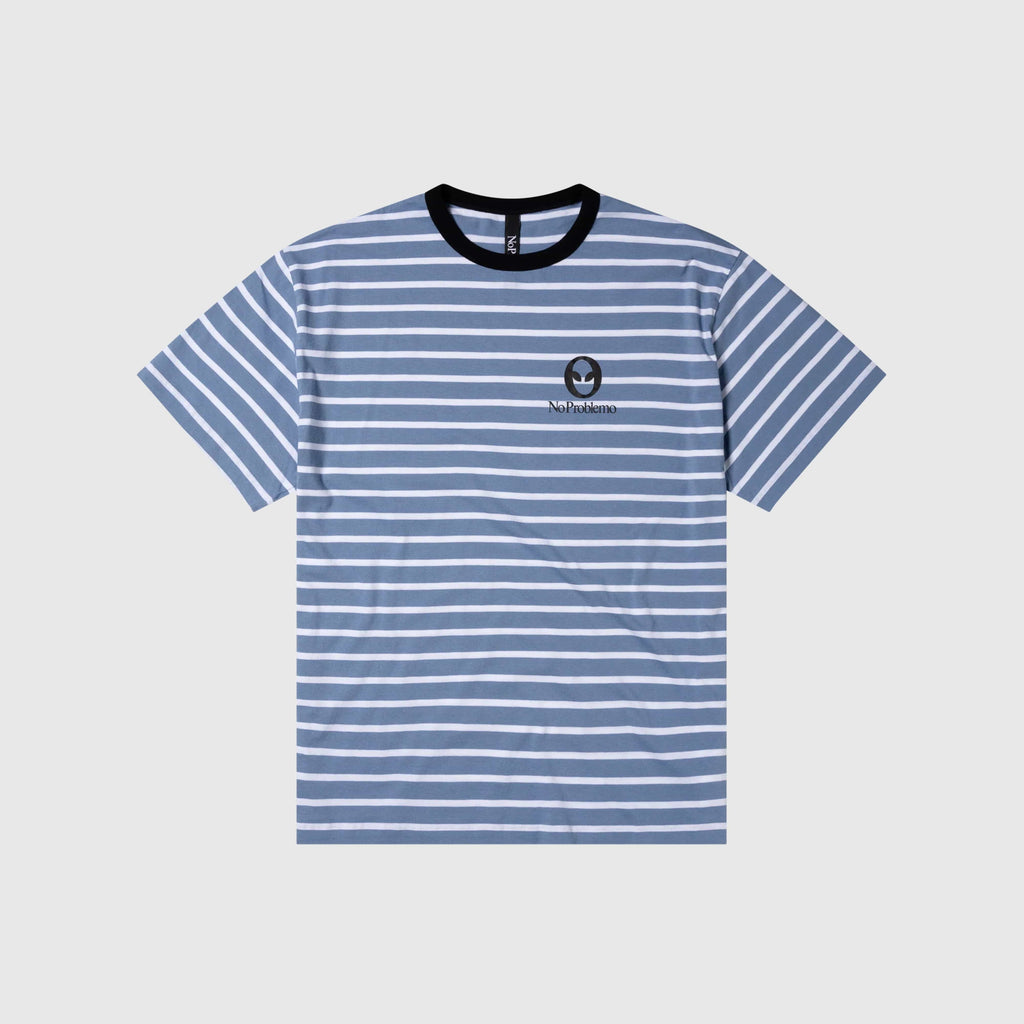 No Problemo Brenton Stripe Tee - Navy - Front