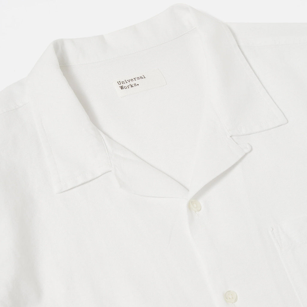 Universal Works Road Shirt - Ecru - Front Close Up