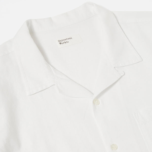 Universal Works Road Shirt - Ecru - Front Close Up
