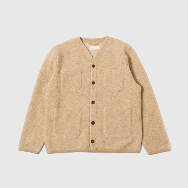 Universal Works Cardigan - Fawn - Front