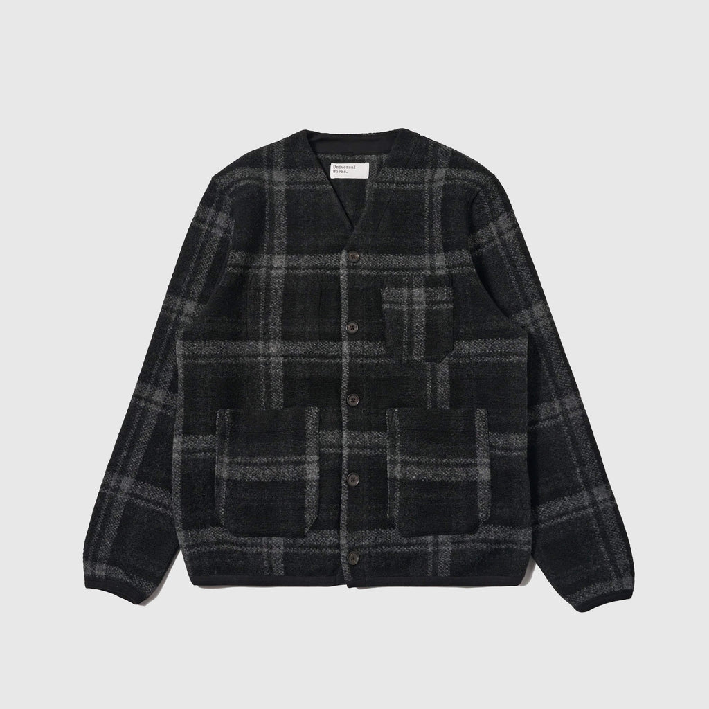 Universal Works Cardigan - Grey - Front