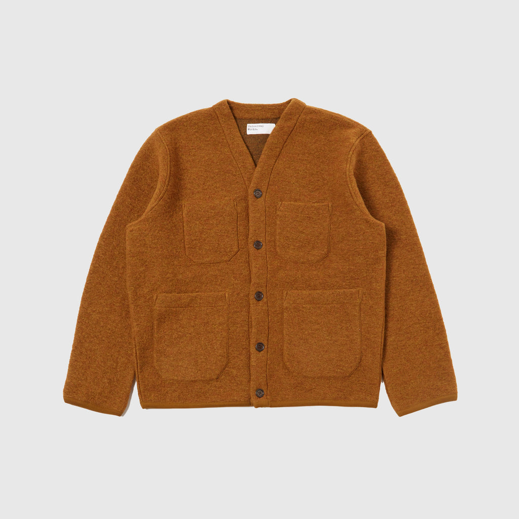 Universal Works Cardigan - Mustard - Front