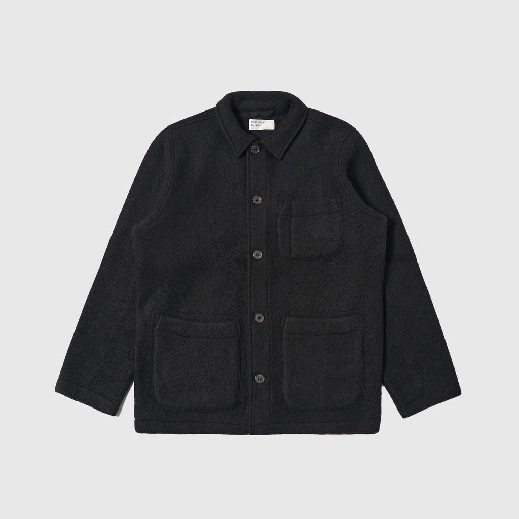Universal Works Field Jacket - Black - Front