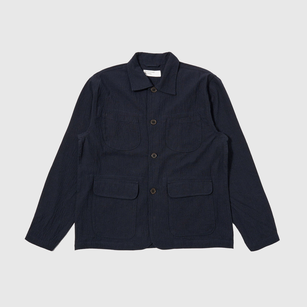 Universal Works Labour Jacket - Dark Navy - Front