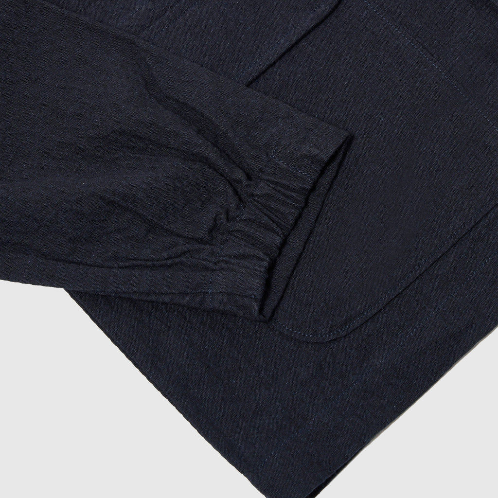 Universal Works Labour Jacket - Dark Navy - Front Close Up