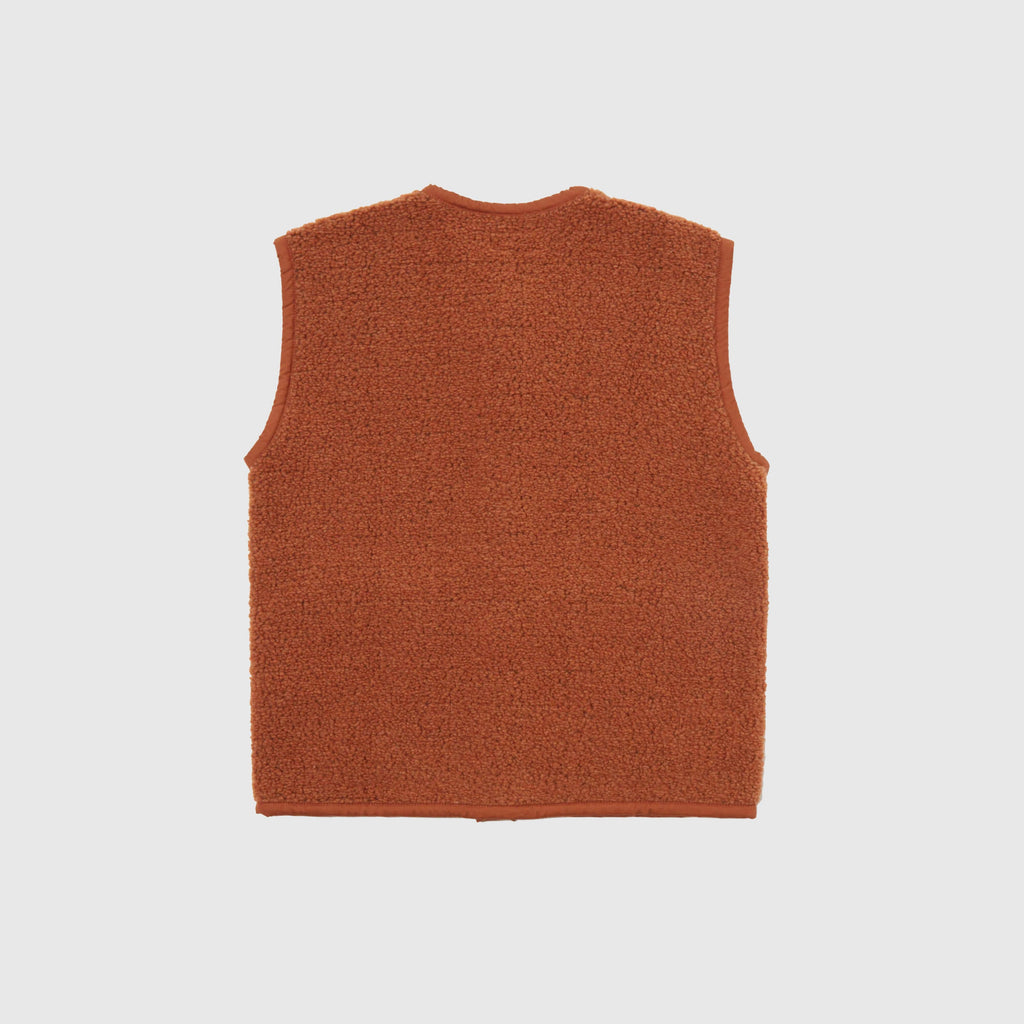 Universal Works Lancaster Gilet - Rust - Back