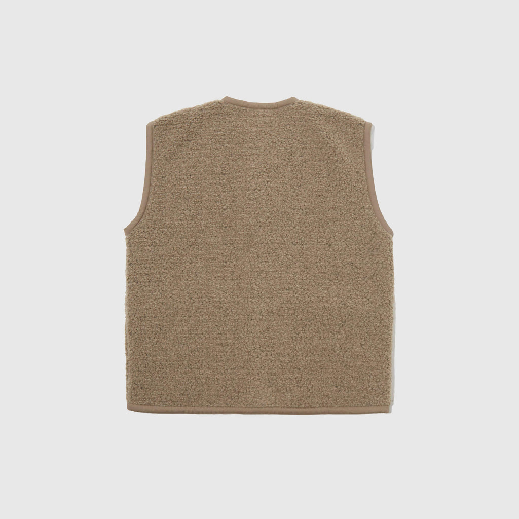 Universal Works Lancaster Gilet - Stone - Back