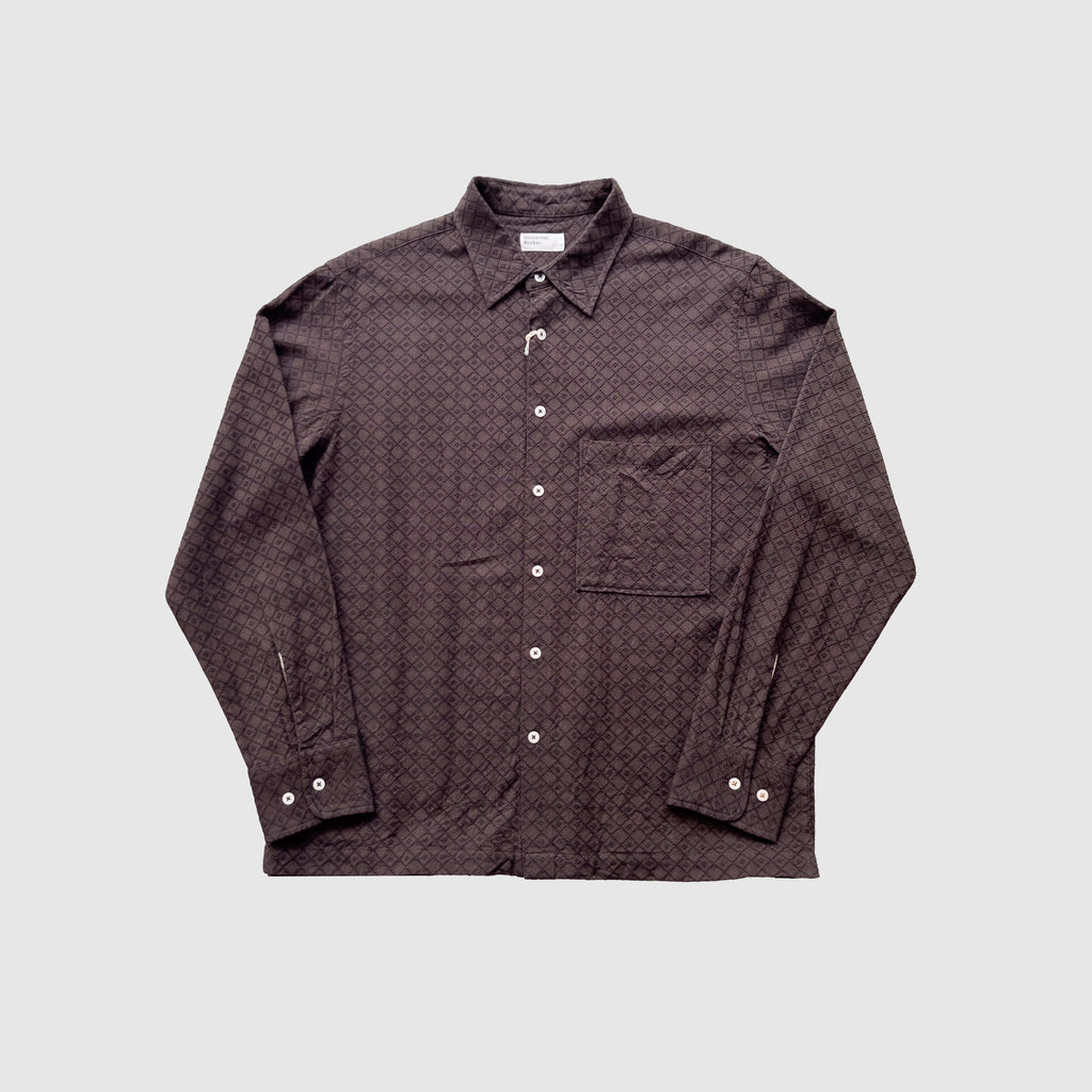 Universal Works Lucky Shirt - Brown - Front