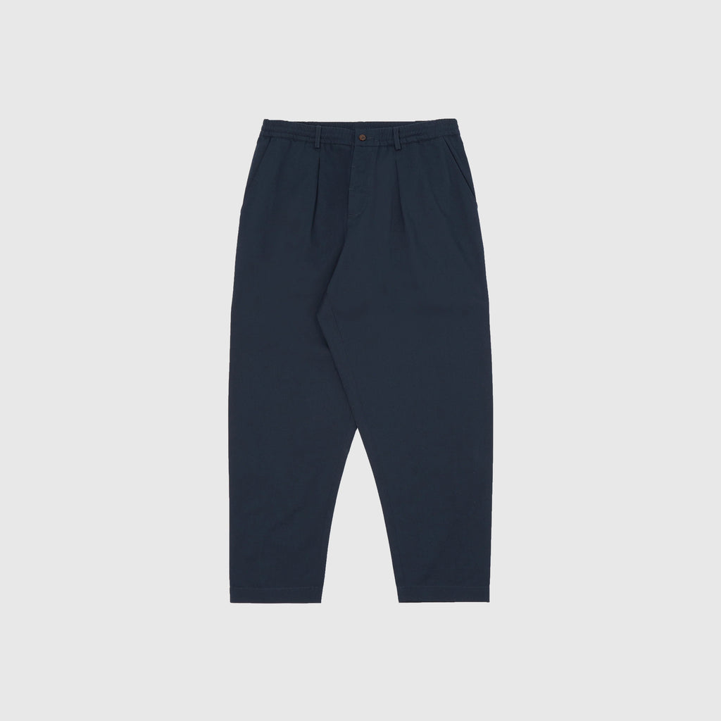 Universal Works Pleated Track Pant - Navy - Front