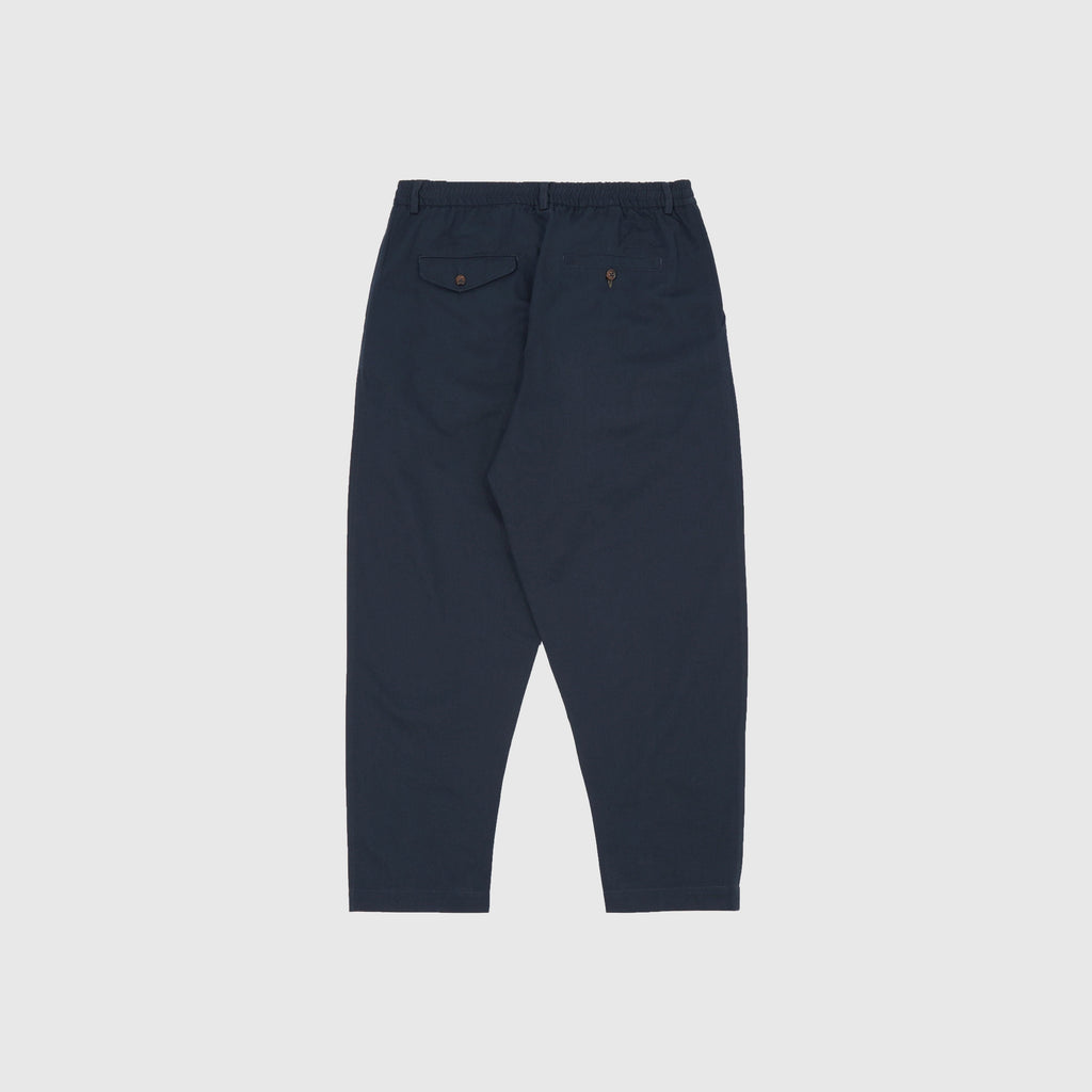 Universal Works Pleated Track Pant - Navy - Back