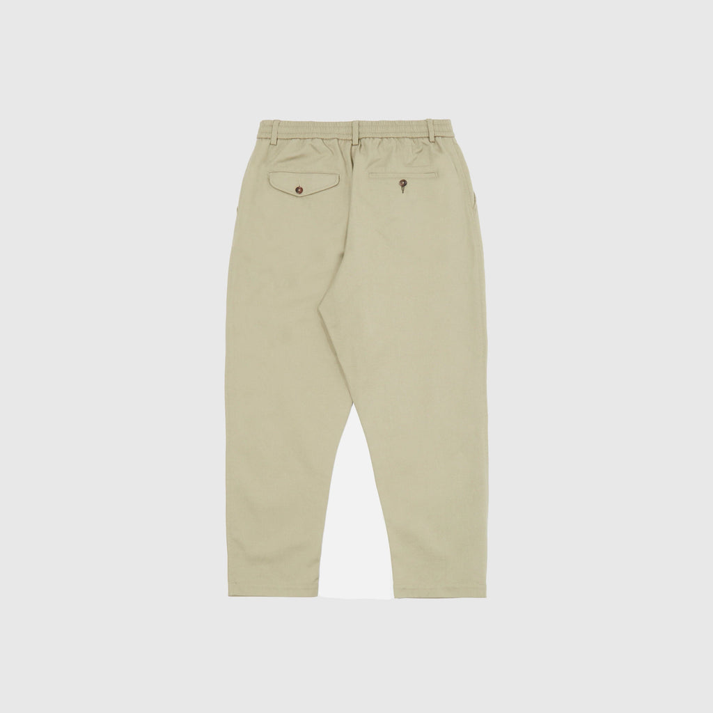 Universal Works Pleated Track Pant - Stone - Back