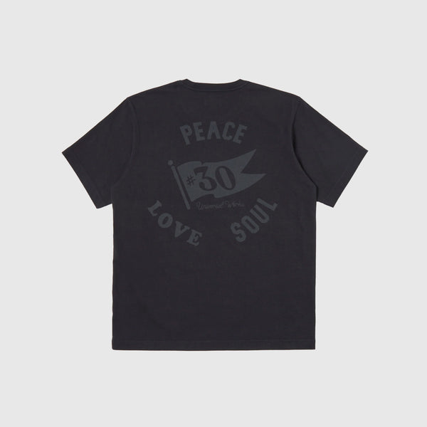  Universal Works Print Tee - Navy - Back