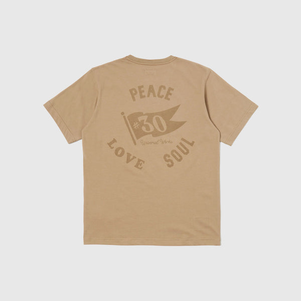 Universal Works Print Tee - Sand - Back