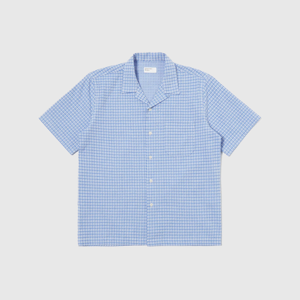 Universal Works Road Shirt - Blue Delos Cotton - Front