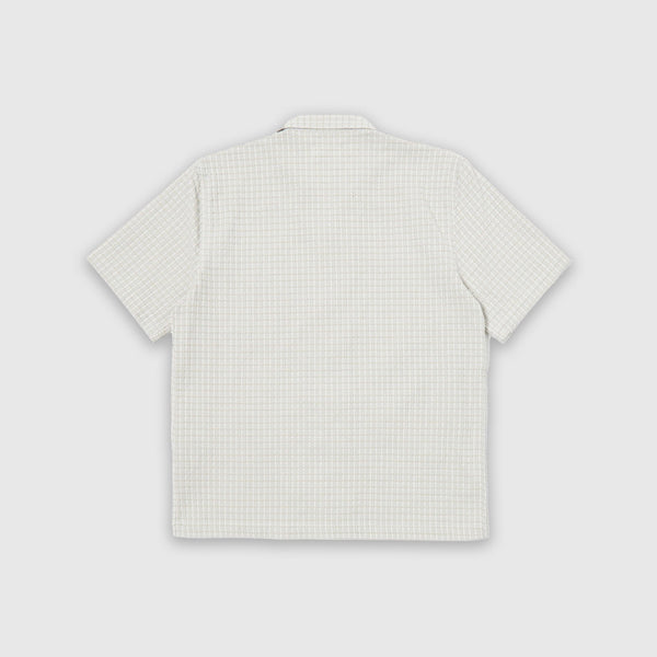 Universal Works Road Shirt - Light Olive Delos Cotton - Back