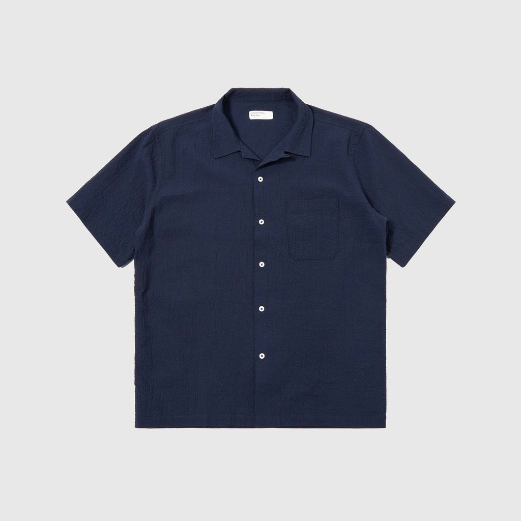 Universal Works Road Shirt - Navy - Front