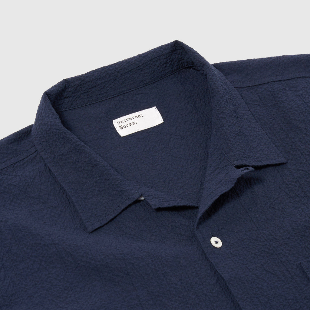 Universal Works Road Shirt - Navy - Front