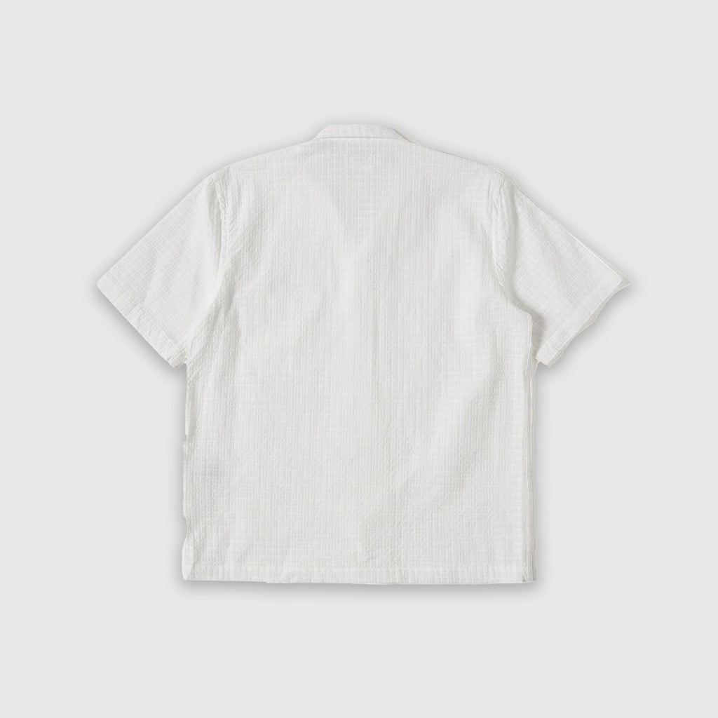 Universal Works Road Shirt - White Delos Cotton - Back