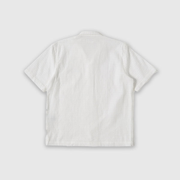 Universal Works Road Shirt - White Delos Cotton - Back
