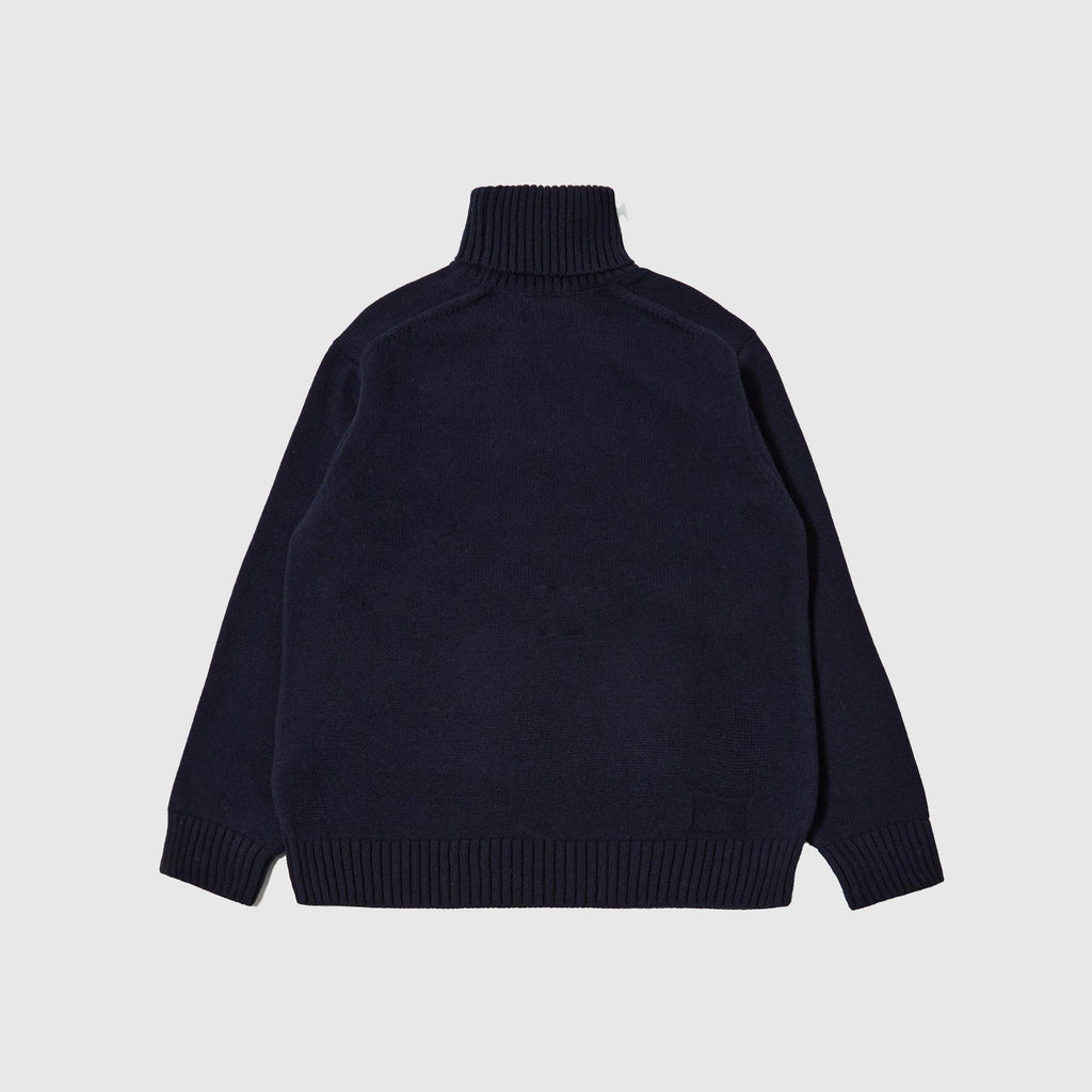 Universal Works Roll Neck - Navy - Back