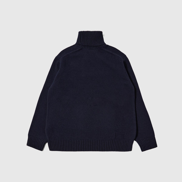 Universal Works Roll Neck - Navy - Back